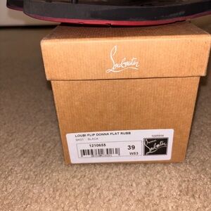 Christian Louboutin Black and Red Flip Sandals